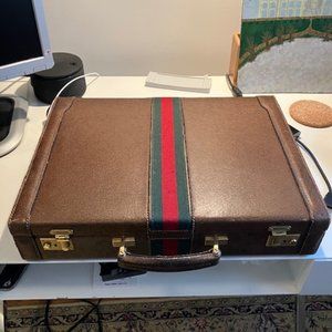 Genuine Vintage Gucci Leather Hardcase Briefcase and Document Holder